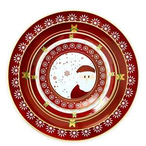 Juego de Vajilla de Porcelana China Navideña con Diseño de Alce Rojo y Papá Noel, Plato para Cenar para Fiestas Familiares y Decoraciones Navideñas - Product Image 2