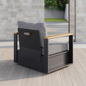 Conjunto de Sofás de Jardín de Metal Modernos, Ecológicos, Duraderos e Impermeables para Hoteles y Boutiques - Product Image 3