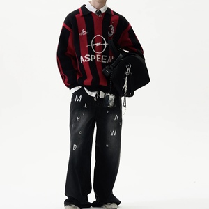 เสื้อสเวตเตอร์ถักลายการ์ตูนผ้าแจ็คการ์ดแขนยาวสำหรับผู้ชายและผู้หญิงโลโก้ตามสั่ง - Product Image 3