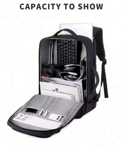 Hot Sell Custom Multi-function Oxford New Large Capacity Solid Color Waterproof Business Backpack Laptop <b>Bag</b> Travel Back <b>Pack</b> - Product Image 2