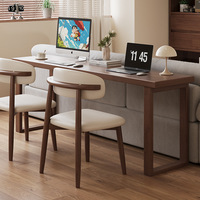 Bureau ultra-étroit en bois massif de 40 cm de large, table murale pour chambre à coucher, grande table d'ordinateur, table de travail double pour salon