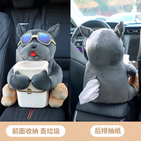 Nouveau Distributeur de Serviettes en Papier 2-en-1 Créatif avec Adorables Peluches Chien Multifonctionnelles pour Voiture