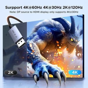 Câble <span class=keywords><strong>HDMI</strong></span> bidirectionnel <span class=keywords><strong>UGREEN</strong></span> 4K 60Hz vers DisplayPort, adaptateur mâle vers mâle DP 1.2, HDCP 2.2, <span class=keywords><strong>HDMI</strong></span> 1.4 4K 30Hz avec alimentation USB - Product Image 6