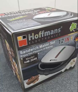 Machine à sandwich professionnelle 1000W 220V avec 12 plaques de cuisson différentes, gril multifonction pour le petit-déjeuner, pour l'Afrique - Product Image 6