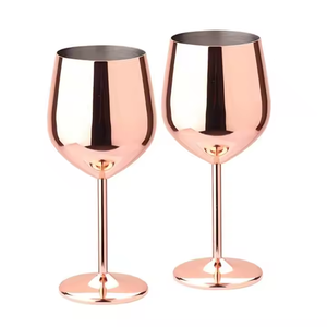 In magazzino 18 oz stelo In acciaio inox Tumbler vino di lusso In metallo calice per anniversario infrangibile Set Champagne flauti personalizzati - Product Image 4