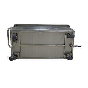 รถเข็นสแตนเลส 304 สำหรับขนส่งอาหารไก่ พร้อมถังโรงงานสำหรับขนส่งเนื้อสัตว์และอาหารสำหรับการแปรรูปเนื้อสัตว์ - Product Image 4