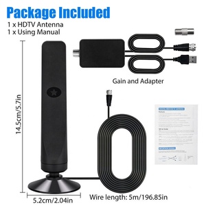 <span class=keywords><strong>Antena</strong></span> <span class=keywords><strong>Digital</strong></span> <span class=keywords><strong>HD</strong></span> Amplificada para <span class=keywords><strong>TV</strong></span> de Interior/Exterior 4K 1080P con Ganancia de 30dbi y Largo Alcance, Compatible con DVB-T2 - Product Image 6