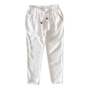 <span class=keywords><strong>Pantaloni</strong></span> da uomo in <span class=keywords><strong>lino</strong></span> 100 forniti Casual elastico in vita con coulisse Yoga Beach navy <span class=keywords><strong>jogger</strong></span> chino <span class=keywords><strong>pantaloni</strong></span> <span class=keywords><strong>pantaloni</strong></span> uomo - Product Image 6
