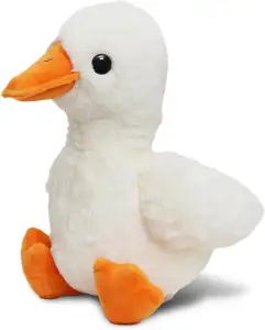 צעצוע קטיפה אווז לבן - 10 אינץ' stuffed ברווז בעלי חיים קטיפה - ברבור קטיפה וסקווישי עם בד רך ומילוי - צעצוע חמוד