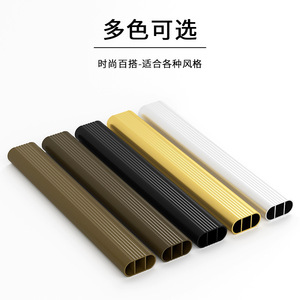 Perchero de Pared Rectangular de Aleación de Aluminio, Organizador de Ropa Duradero, Barra Horizontal de Tubo Plano de Doble Línea - Product Image 4