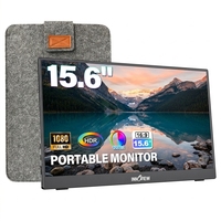 15,6 Zoll Tragbarer Monitor 250 Nits Helligkeit HDR Lebendige Farbwiedergabe für Ausstellungen Demos Meetings Präsentationen Visuelle Darstellung