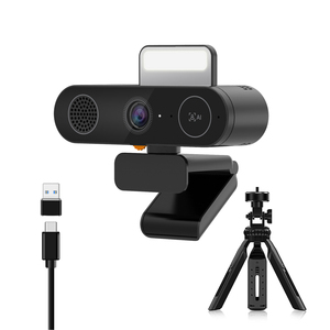 Nouvelle arrivée SC1 2K Caméra de visioconférence tout-en-un, <span class=keywords><strong>webcam</strong></span> de streaming en direct sans fil avec suivi du visage par IA - Product Image 2