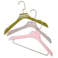 Cintre en velours et tissu de luxe Cintre en plastique pour tissu de vêtement