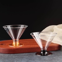 Tasses à Dessert avec Cuillères 5OZ Petite Tasse Parfait en Plastique Transparent Gobelet Rond Jetable Fruits Crème Glacée Gâteau Pudding Apéritif Bol