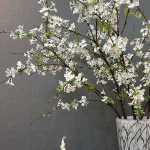 Fleurs artificielles en plastique blanc <span class=keywords><strong>de</strong></span> 85 cm, imitation saule des neiges, pour la décoration intérieure, des hôtels, des mariages et des pots – Vente chaude - Product Image 3