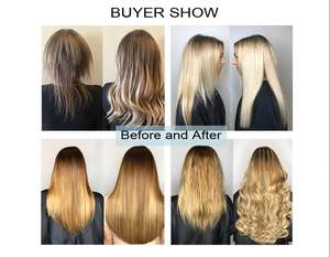 Extensions de cheveux humains vierges brésiliens Remy 100% non traités, tissage double trame à la machine, 2 tons T6/613 #   Deep Wave Toutes Couleurs Non - Product Image 5