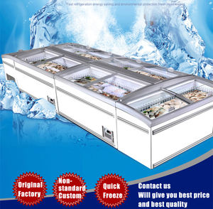 Congelador Comercial con Puerta de Vidrio, Sin Escarcha, Tipo Isla, para Supermercado, Exhibición de Productos - Product Image 2