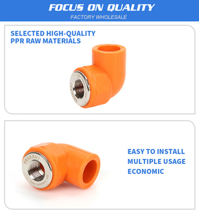 Ống nước ống nước <span class=keywords><strong>PPR</strong></span> <span class=keywords><strong>90</strong></span> độ khuỷu tay phù hợp ống nước đồng thau <span class=keywords><strong>PPR</strong></span> nữ chủ đề khuỷu tay - Product Image 2