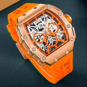 Relógio de quartzo com marca privada, novo luxuoso à prova d'água com relógio esportivo