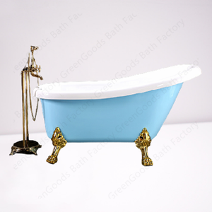 <span class=keywords><strong>Baignoire</strong></span> autoportante classique bleu foncé à pieds de chèvre, prix usine CE - Product Image 2