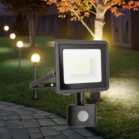 Reflector LED de Seguridad para Exteriores con Sensor de Movimiento PIR Infrarrojo, Cristal Texturizado, IP66 Impermeable, 100W, 180-240V CA, para Jardín