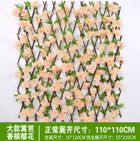 Clôture de fleurs de roses rouges artificielles 120cm Clôture en bois Haies de plantes Haie artificielle de buis pour décoration de jardin extérieur