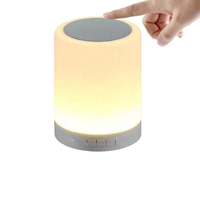 Portable Smart Touch sans fil bleu dent haut-parleur lecteur Led coloré veilleuse Table de chevet lampe Support Tf carte Aux avec micro