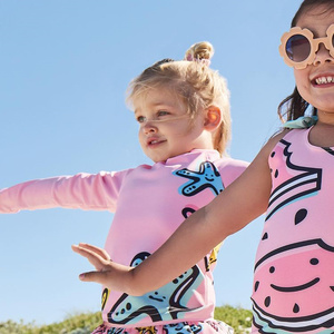 Kid Swimming <strong>Wear</strong> Custom Children Bikini Toddler Swimwear Girls Rash Guard Swimsuits <strong>Long</strong> <strong>Sleeve</strong> Ruffle Children Swimwear - Product Image 1