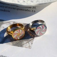 Bague de fiançailles classique en acier inoxydable style doux avec placage argent/or 18 carats, design en forme d'aile de petite taille - Future Angel