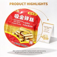Bande de zinc de marque Songshang, fil de zinc haute activité, pureté 99%, concentration efficace >99% pour l'extraction de l'or à partir de leaching d'or.