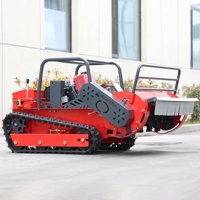 Tondeuse à gazon robotisée à chenilles télécommandée, personnalisée, avec moteur diesel haute puissance, largeur de coupe 80cm, 100cm, 120cm