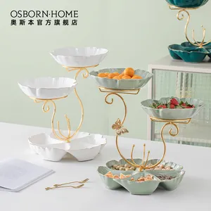 OSBORN Многослойная тарелка для фруктов, европейская гостиная, дом, 3 слоя, тарелка для конфет, чайный столик, стойка для десертов, закусок