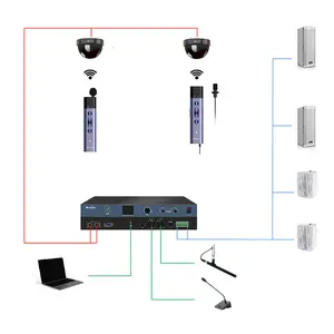 HUAIN 스마트 적외선 무선 교육 교사용 마이크 수신기가있는 학교용 교실 오디오 사운드 스피커 시스템