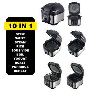 Más asado hornear deshidratar 10 <span class=keywords><strong>de</strong></span> acero inoxidable-en-1 arroz cocinar y guisos & grill y vapor y sous-vide multifuncional <span class=keywords><strong>aire</strong></span> <span class=keywords><strong>freidora</strong></span> - Product Image 3