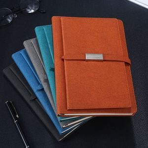 Carnet de notes professionnel A5 en similicuir PU avec logo personnalisé, couverture rigide, grande capacité, porte-cartes, impression UV, carnet de réunion - Product Image 1