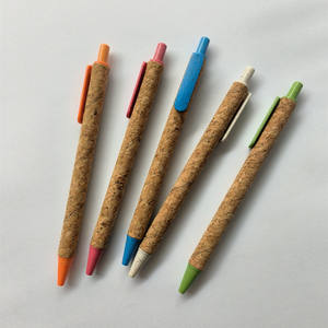 Pena bolpoin kayu gabus ramah lingkungan kustom dengan Logo cetak hadiah promosi pena bola untuk <span class=keywords><strong>PROMO</strong></span> Logo - Product Image 5