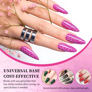 TRIONE Gel per Unghie 3D Effetto Crepe di Alta Qualità, Altamente Pigmentato, Fluorescente, per Nail Art Professionale, Etichetta Personalizzabile - Product Image 4