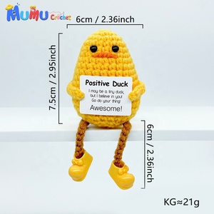 Patito de Ganchillo Personalizado al por Mayor con Logotipo, Amigurumi Hecho a Mano, Precio de Fábrica, Fabricante OEM - Product Image 2