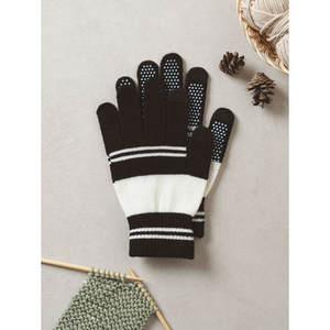 Guanti termici esterni neri con striscia antiscivolo per una maggiore presa - Product Image 1