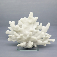 Redeco Résine Artificielle Rouge Reequarium Rock Blanc Corail Statue Pour La Décoration De La Maison
