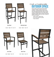 Chaises de salle à manger d'extérieur modernes, écologiques et durables en plastique et bois, idéales pour restaurants, centres commerciaux, hôtels, bars, écoles, gymnases et parcs – Offre Spéciale