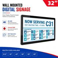 Écran d'affichage numérique LCD mural ultra-mince pour publicité, avec Android, WiFi et CMS, pour affichage commercial intérieur, affichage de menus