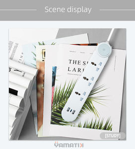 Cable de Extensión Popular WISH con 3 Tomas de Corriente, 10A, 2000W, Regleta Universal Resistente al Fuego de PP con USB Dual y Tipo C - Product Image 5