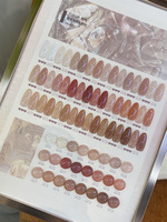 24 Warna Mocha UV Gel Nail Polish 15ml Ramah Lingkungan Tidak Beracun Musim Gugur/Dingin 2025 Baru Maillard Coffee Amber Sequin Besar Platinum