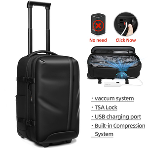 Smart Rolling Travel Backpack <strong>Wheels</strong> Hidden Straps Computer Backpack Laptop <strong>Rucksack</strong> - Product Image 1
