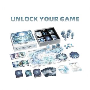 FUXI Moonshadow Vale Educational Handmade Table Game Card & Board Game with Crystal Tokens and 3D Tree Miniatures for Family Fun - Product Image 2