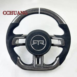 พวงมาลัยคาร์บอนไฟเบอร์แบบสปอร์ตที่ปรับแต่งได้สำหรับพวงมาลัยแบบมีระบบทำความร้อนของรถฟอร์ด มัสแตง จีที - Product Image 1