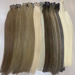 Extensions de <span class=keywords><strong>cheveux</strong></span> <span class=keywords><strong>Remy</strong></span> péruviens 28 pouces pour femmes, noir naturel/blond/brun/coloré, <span class=keywords><strong>cheveux</strong></span> humains, double trame machine - Product Image 1