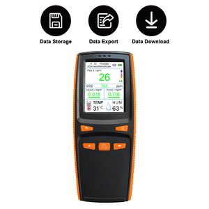 Hot xách tay CO2 PM2.5 TVOC chất lượng không khí màn hình cầm tay ndir cảm biến ABS có thể sạc lại formaldehyde với dữ liệu xuất khẩu tải về - Product Image 4