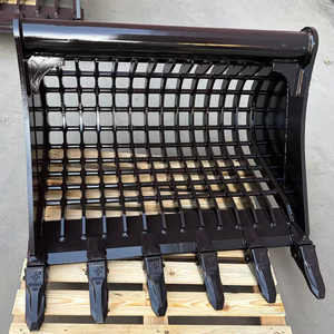 Cubo de cribado de rejilla negra al por mayor con dientes endurecidos de acero resistente al desgaste para excavadora, bajo precio - Product Image 4